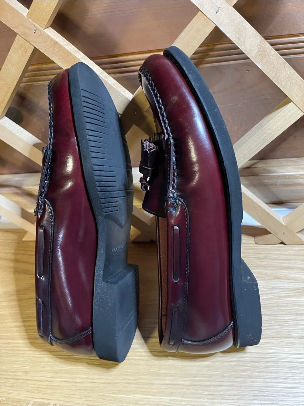 EUC Rockport DMX Men’s Sz 10.5 W Burgundy Tassel Kiltie Loafers